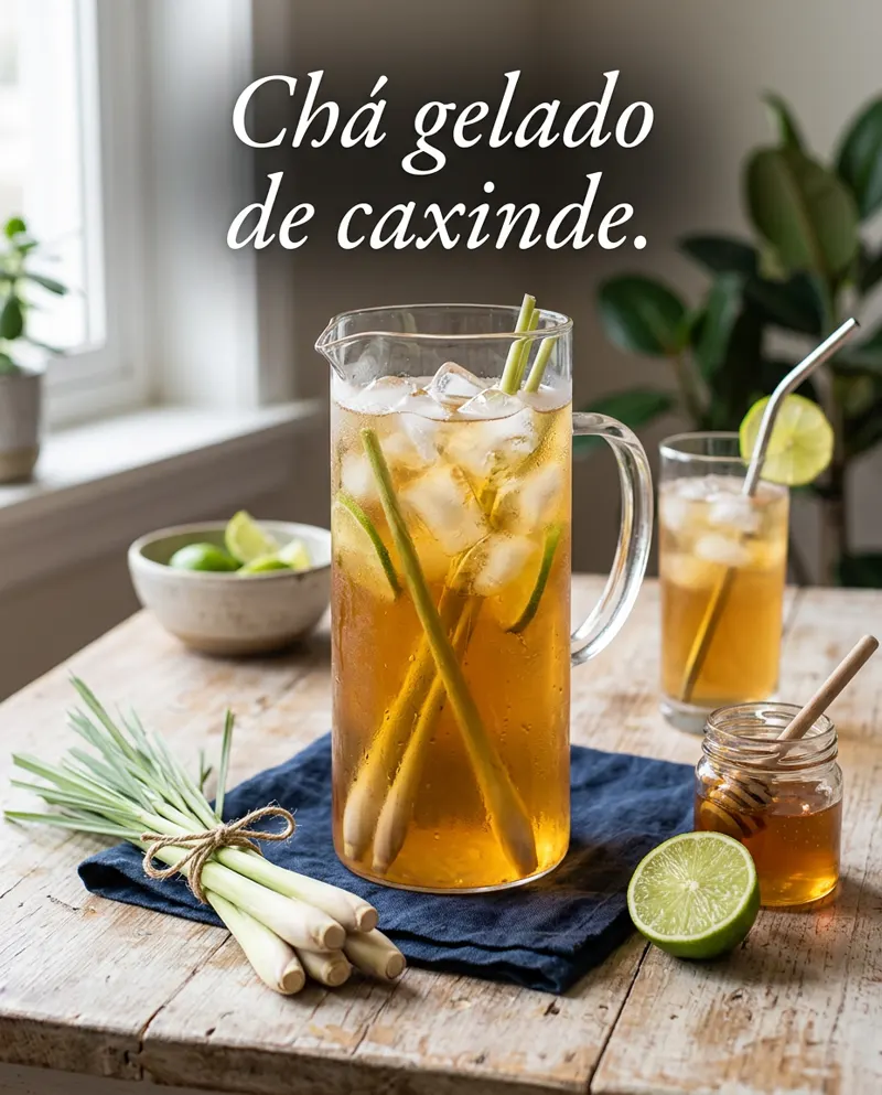 Chá gelado de caxinde