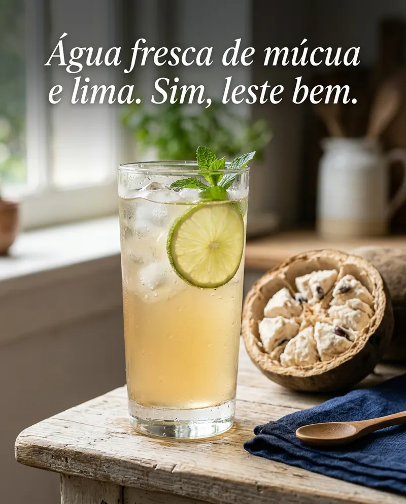 Água fresca de múcua e lima